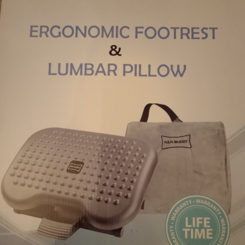 Footrest and lumbar pillow set